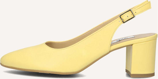 gele slingback pumps dames
