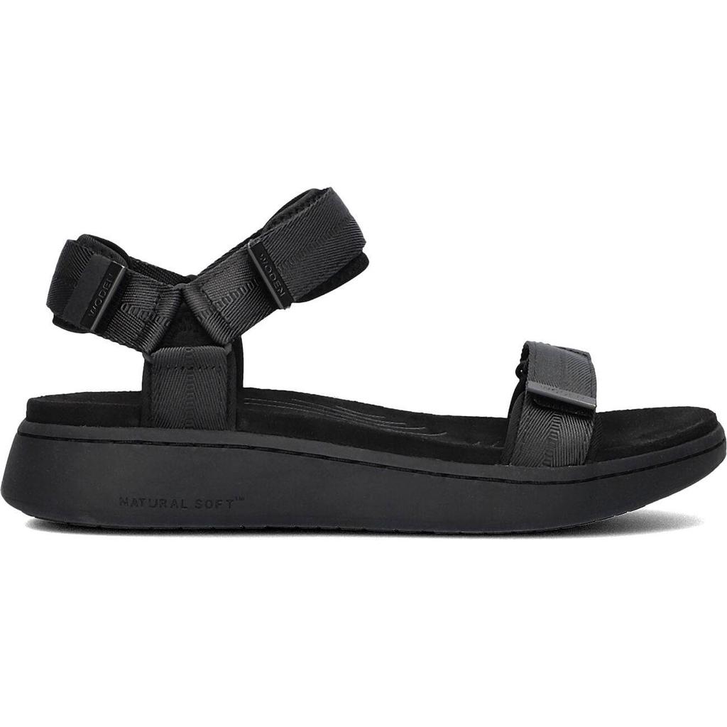 Woden Sandalen Line Zwart
