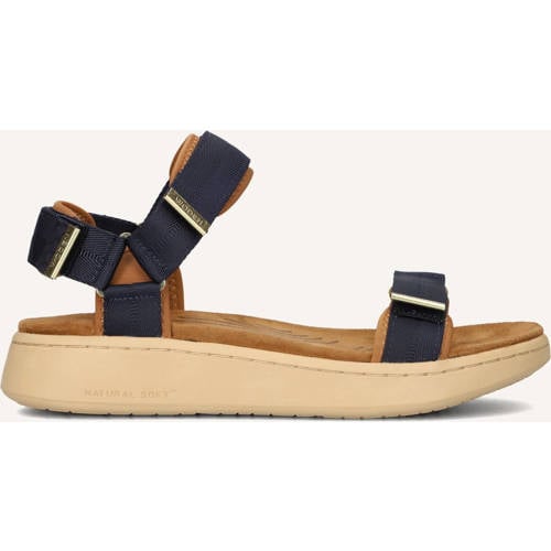 Woden Sandalen Line Blauw