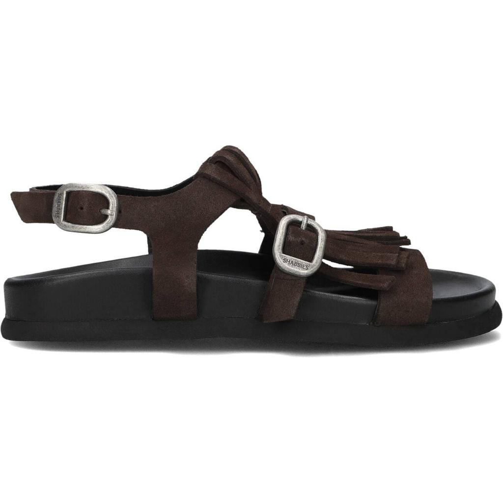 Shabbies Amsterdam Sandalen Inga Fringes Bruin