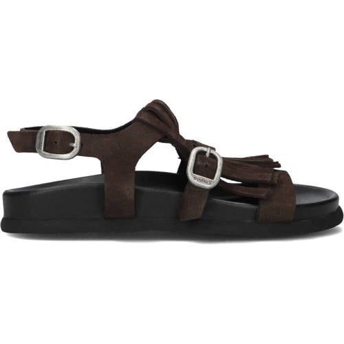 Shabbies Amsterdam Sandalen Inga Fringes Bruin