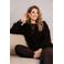 &Co Woman vest met franjes en wol - bruin
