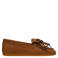 Manfield suède mocassins met kraaltjes - cognac
