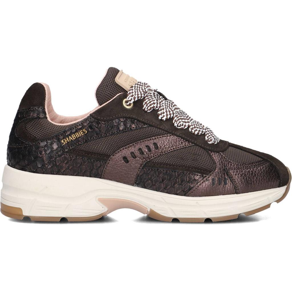 Shabbies Amsterdam Sneakers Celia Race Bruin