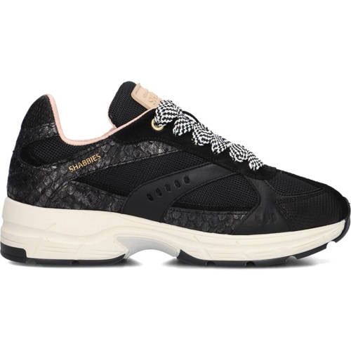 Shabbies Amsterdam Sneakers Celia Race Zwart