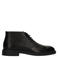 Manfield leren veterschoenen - zwart