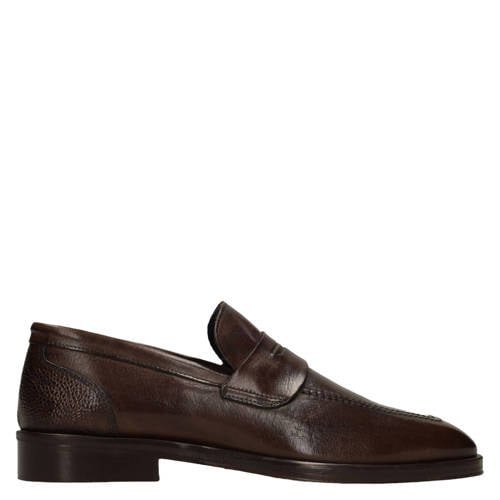 Manfield Black Label leren loafers donkerbruin