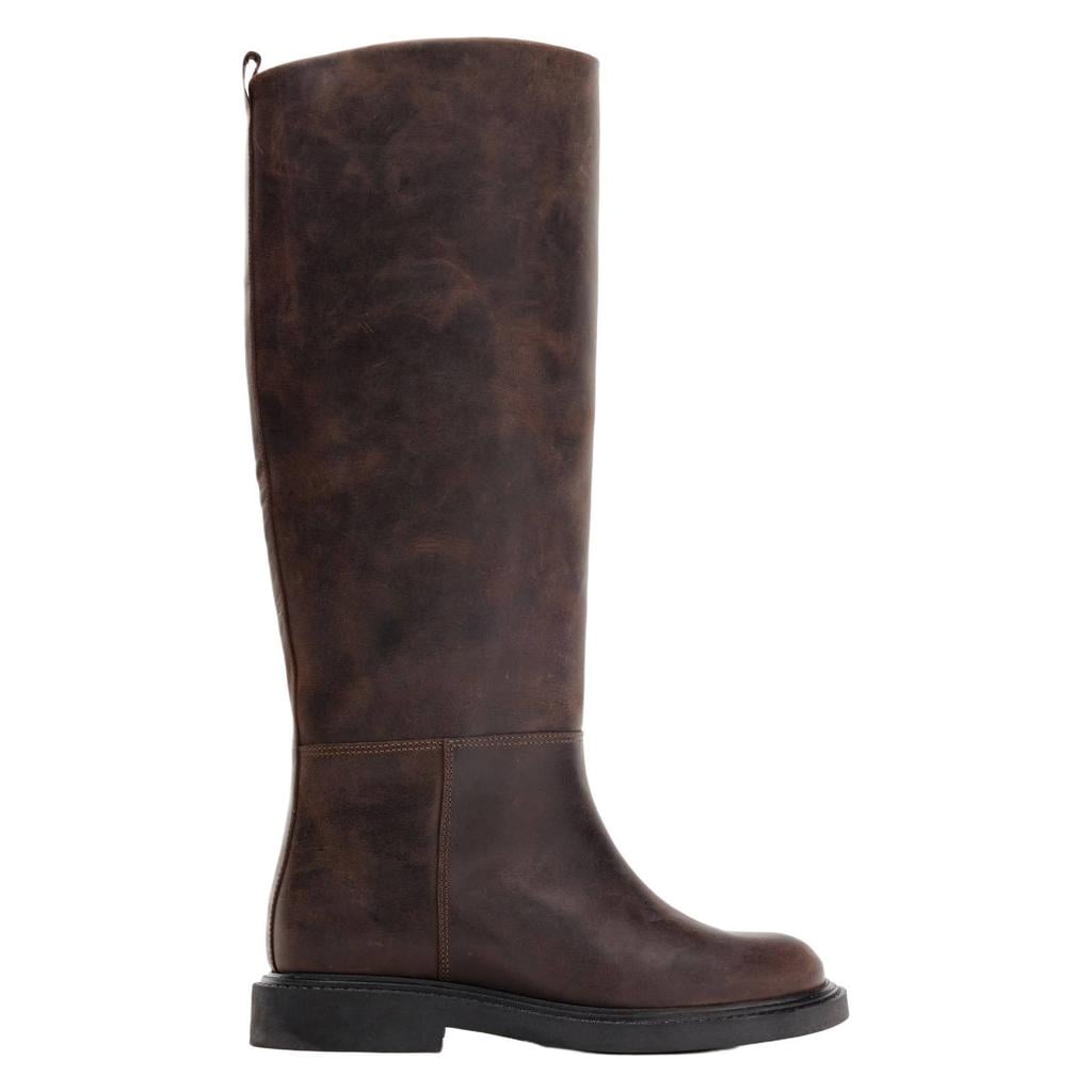 Manfield leren laarzen - bruin