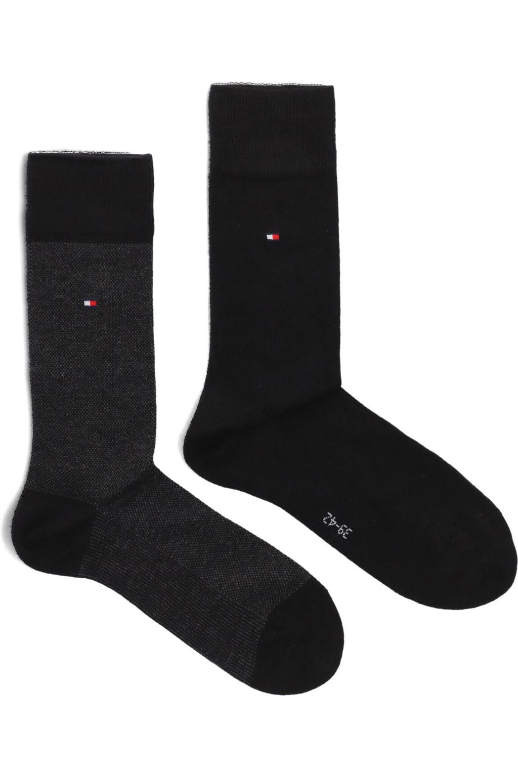 Tommy Hilfiger Sokken Th Men Sock 2p Birdseye Zwart
