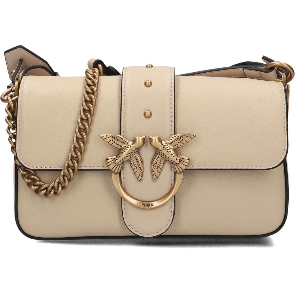 Pinko Schoudertassen Love One Mini Slouchy Beige - One size
