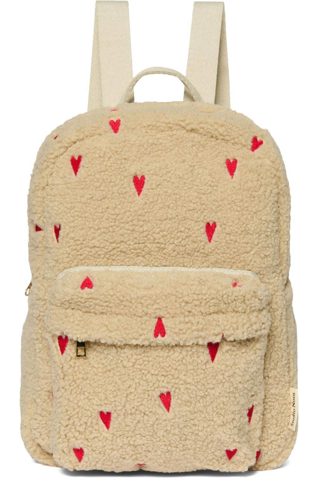 Studio Noos Rugtassen Teddy Hearts Midi Backpack Beige - One size