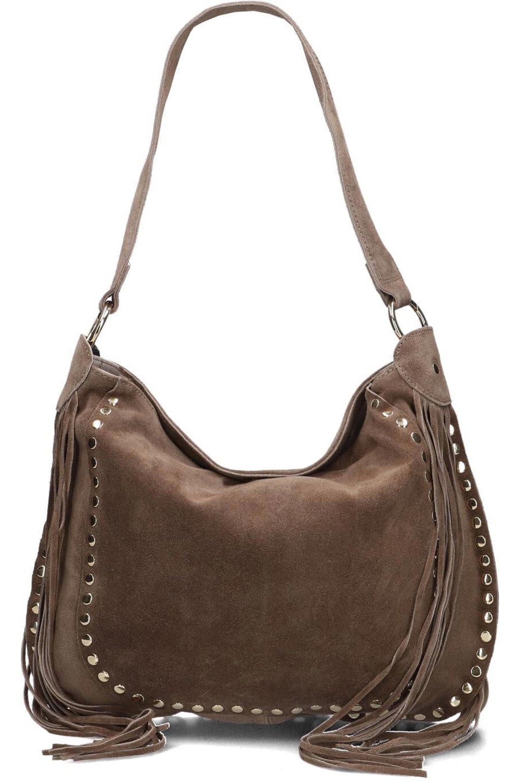 Notre-V Schoudertassen Coacha Suede Taupe - One size