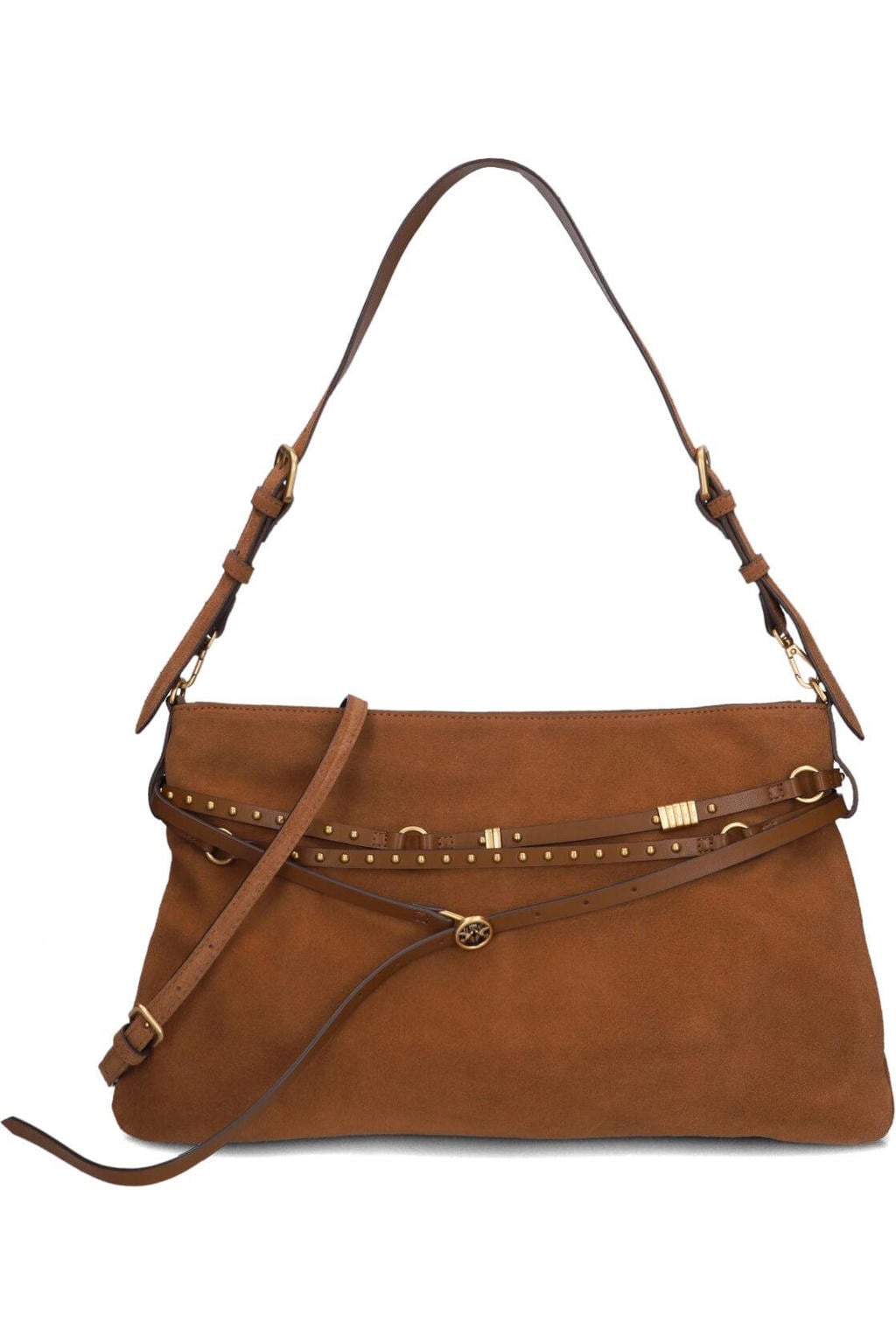 Pinko Schoudertassen Belt Bag Big Suede Bruin - One size