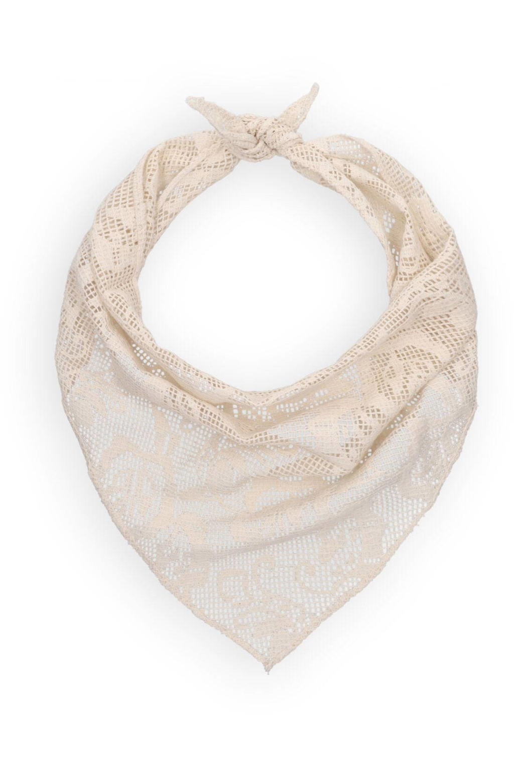 BECKSÖNDERGAARD Sjaals Croflora Triangle Scarf Ecru - One size