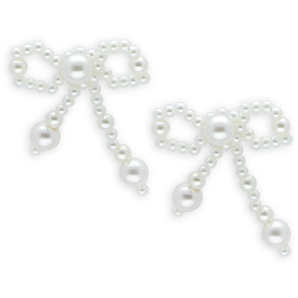 Notre-V Sieraden Earrings Bow Pearls Wit - One size