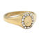 Notre-V Sieraden Ring Round Strass Goudkleurig - One size