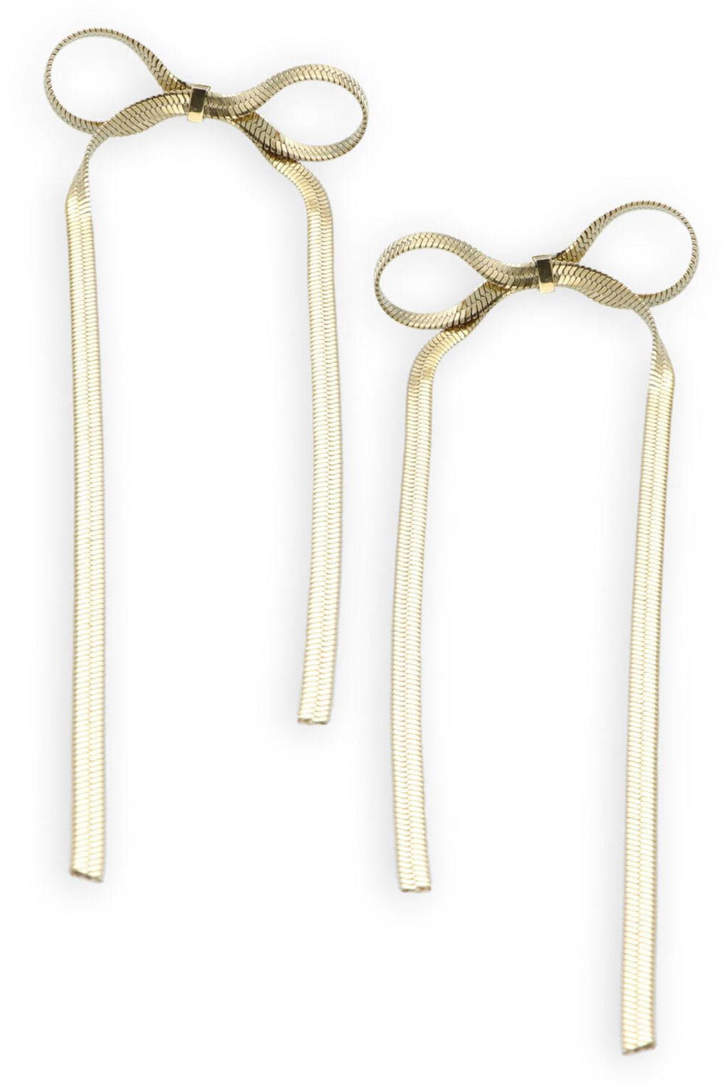 Notre-V Sieraden Earring Bow Goudkleurig - One size