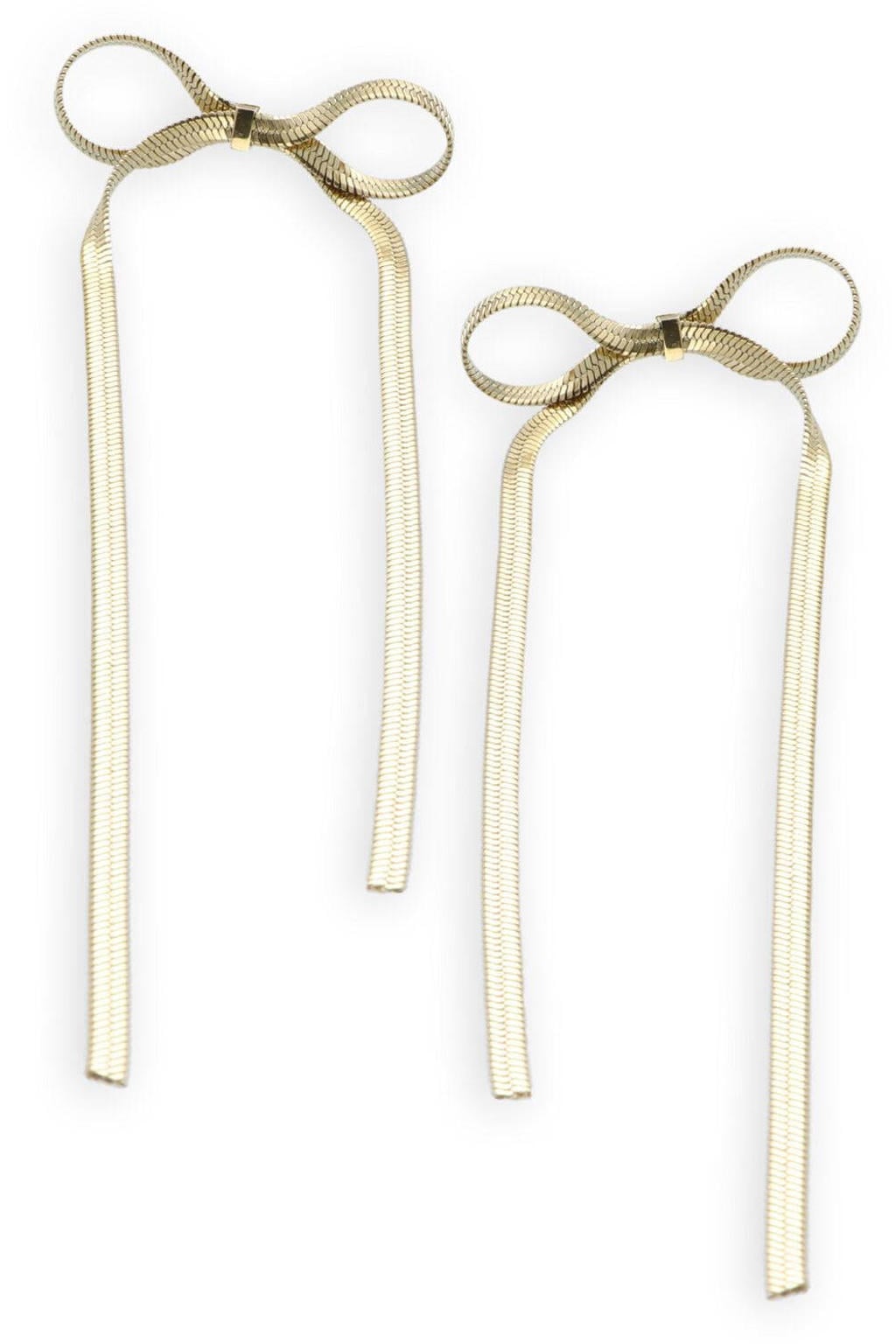 Notre-V Sieraden Earring Bow Goudkleurig - One size