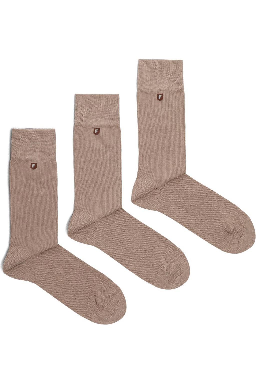 Floris van Bommel Sokken De Katoener Beige