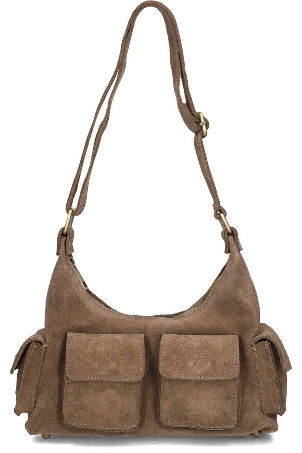 Notre-V Schoudertassen Sen Suede Taupe - One size