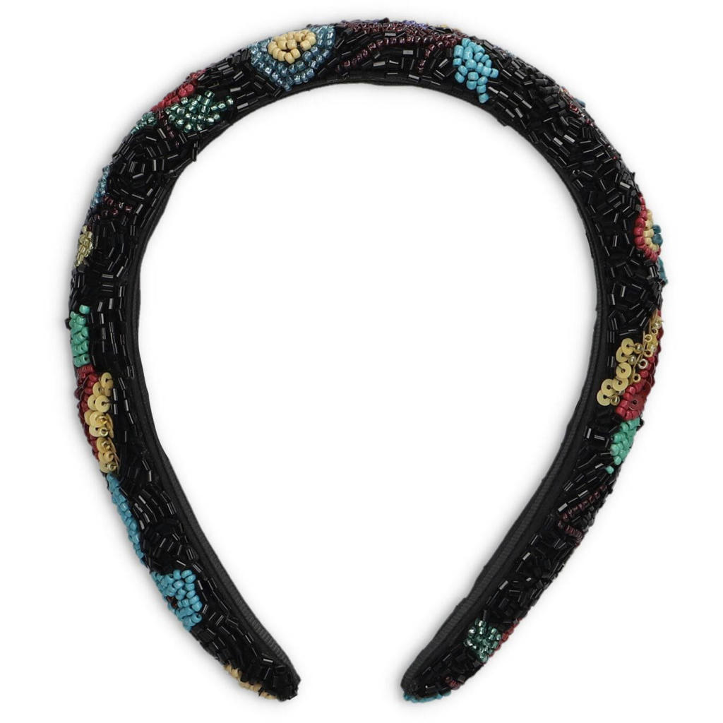 BECKSÖNDERGAARD Haaraccessoires Fairygard Wide Beaded Hairbrace Zwart - One size