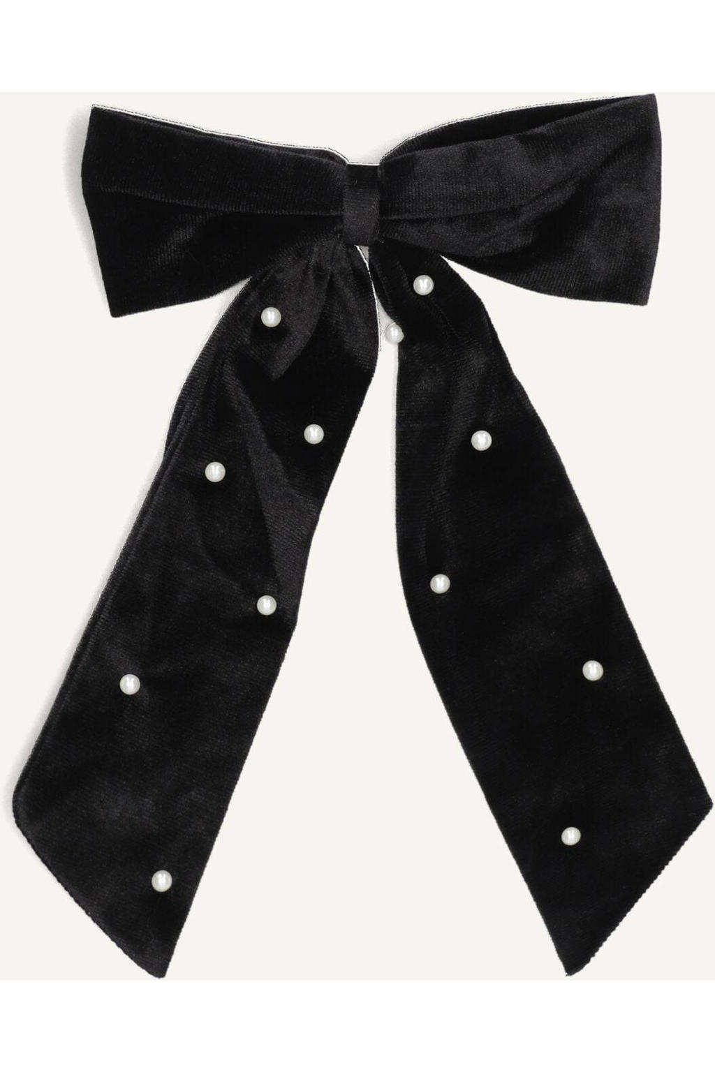 Notre-V Haaraccessoires Pearl Bow Zwart