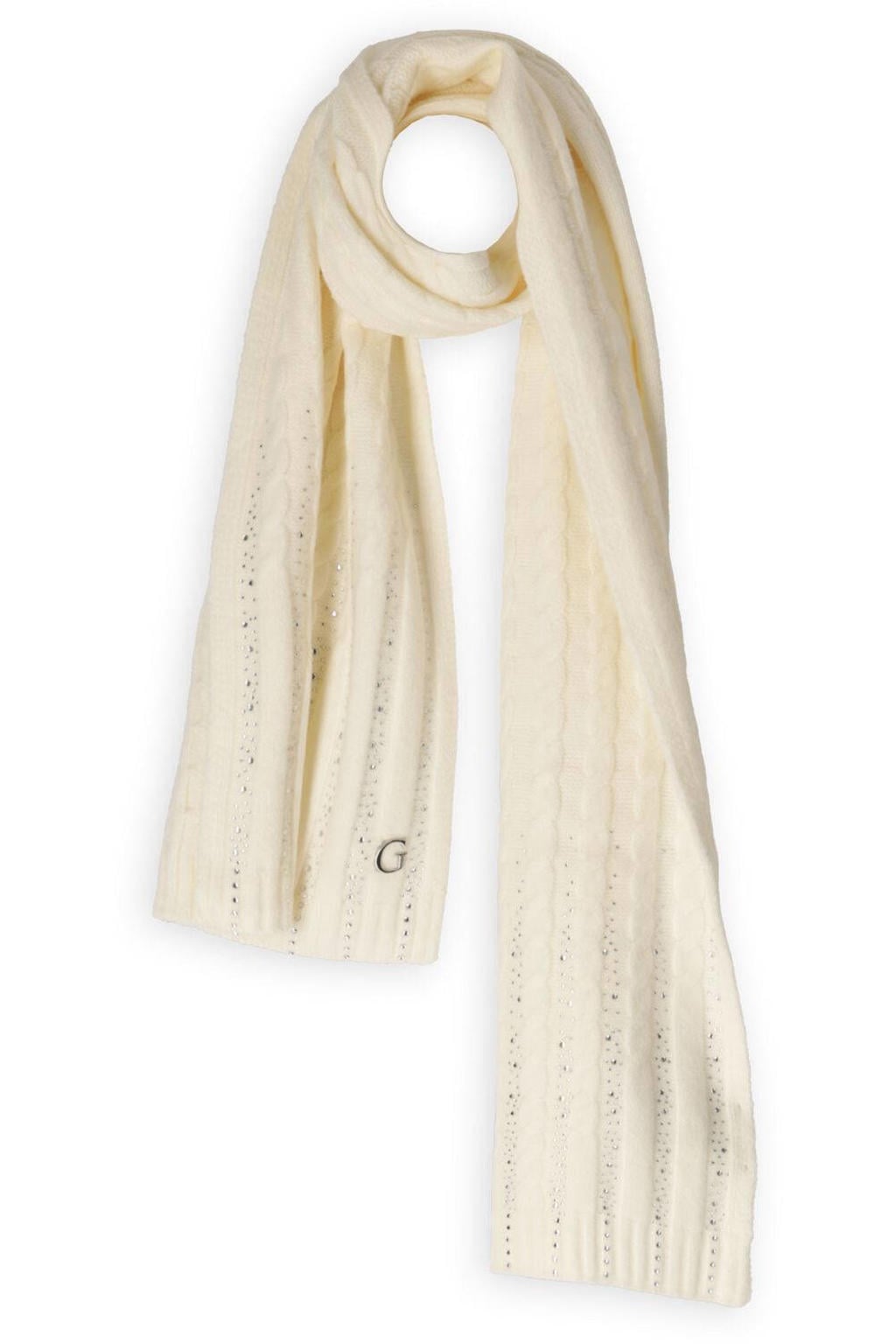 GUESS Sjaals Knitted Scarf 30x165 Creme - One size