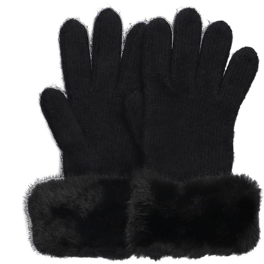 Liu Jo Handschoenen Fake Fur Zwart - One size