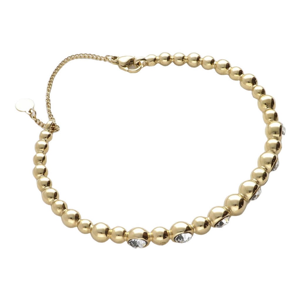 Notre-V Sieraden Bangle Stone Crystal Goudkleurig - One size