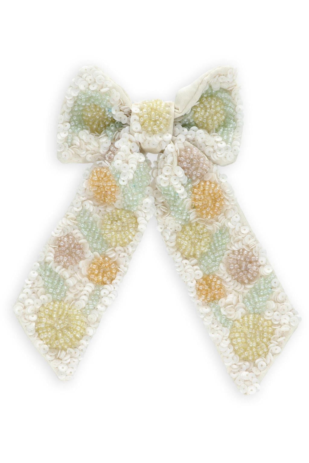 BECKSÖNDERGAARD Haaraccessoires Carna Bow Clip Creme - One size