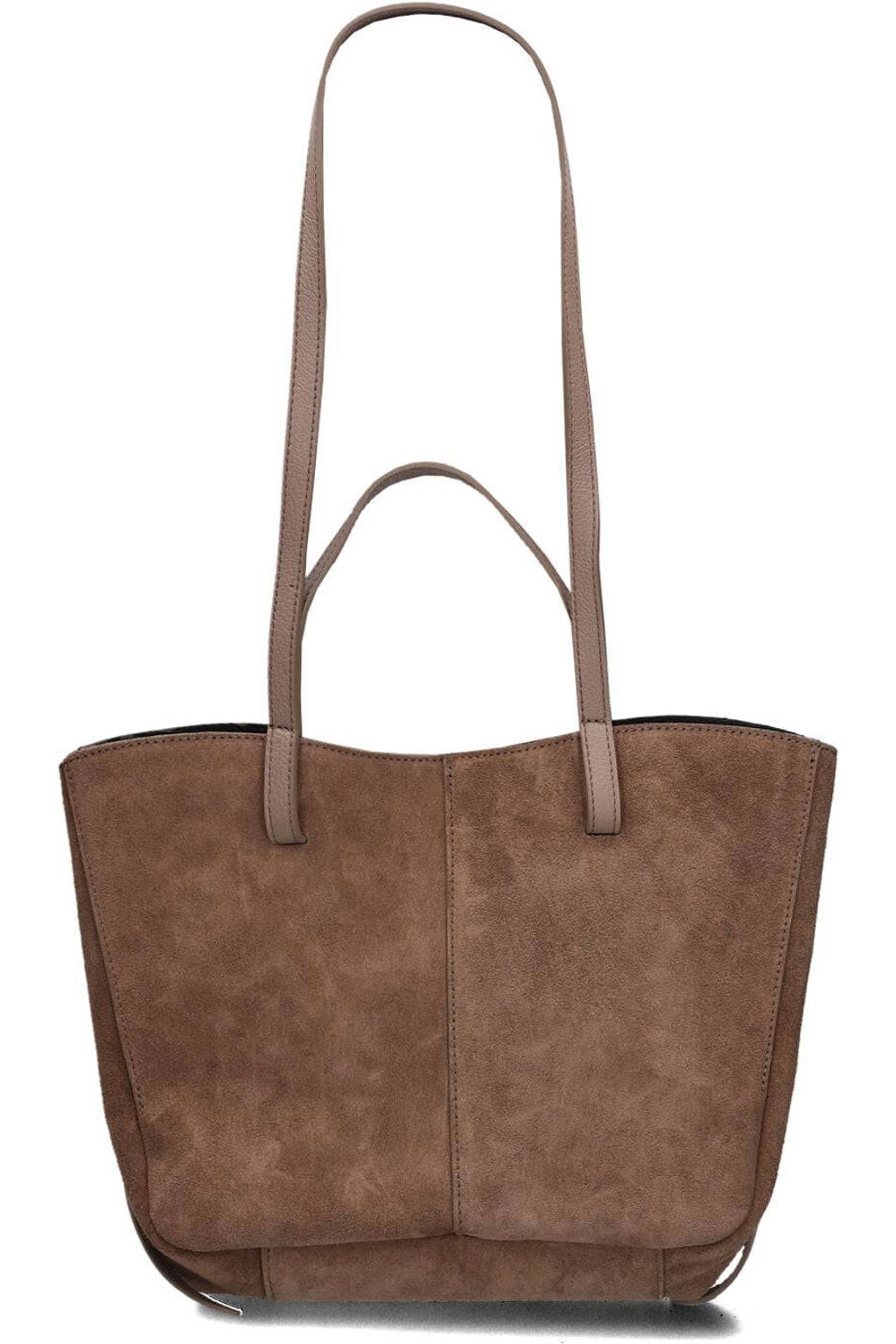 Notre-V Schoudertassen Martha Suede Taupe - One size