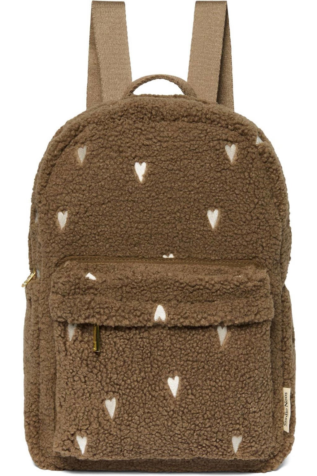 Studio Noos Rugtassen Teddy Hearts Midi Backpack Bruin - One size