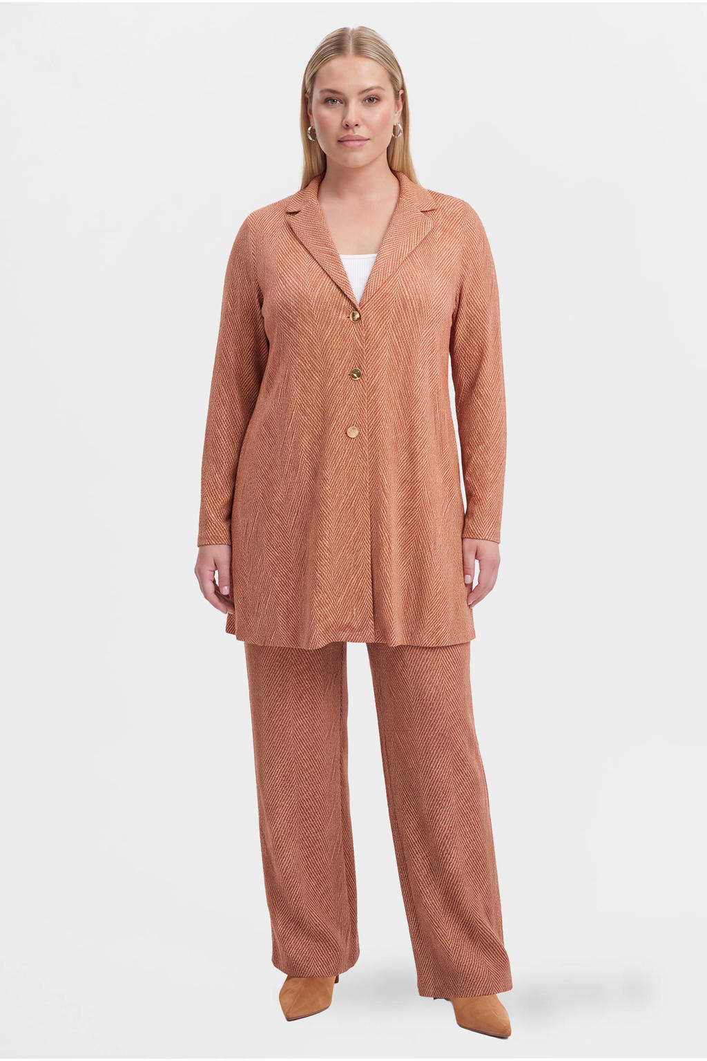 YOEK dolce blazer Plus Size - bruin