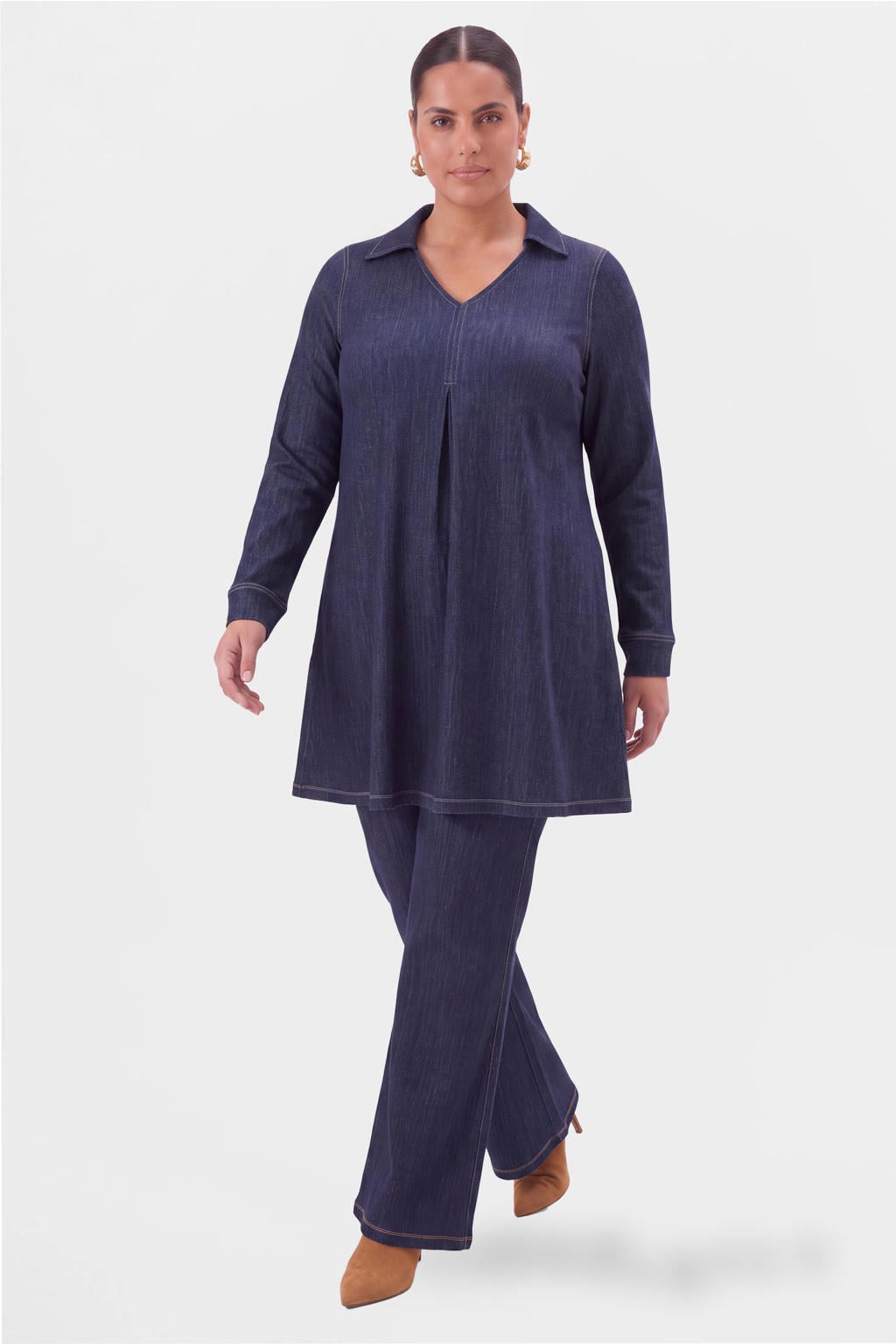 YOEK tuniek Plus Size - lichtblauw