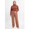 YOEK broek Plus Size - donkerbruin