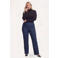 YOEK straight broek Plus Size - darkblue denim