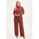 YOEK broek Plus Size - donkerbruin