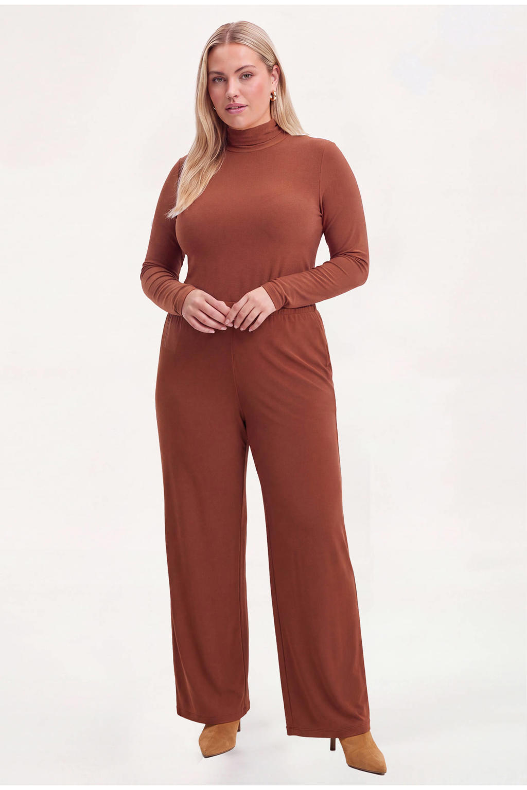 YOEK broek Plus Size - donkerbruin