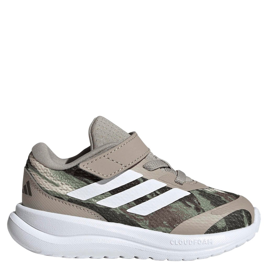 Beige en groene jongens en meisjes adidas Sportswear Runfalcon sportschoenen - met veters