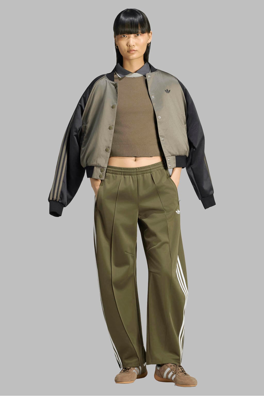 adidas Originals Firebird barrel broek - olijfgroen