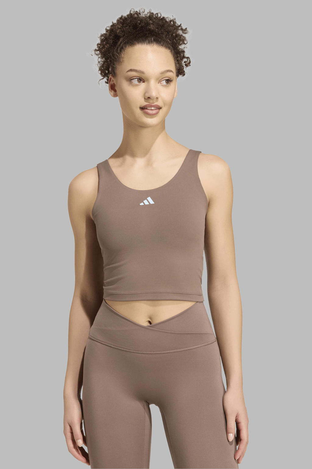 adidas Performance Studio All Me light support sporttop - bruin