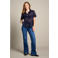 LOLALIZA gebloemde jacquard blouse - blauw