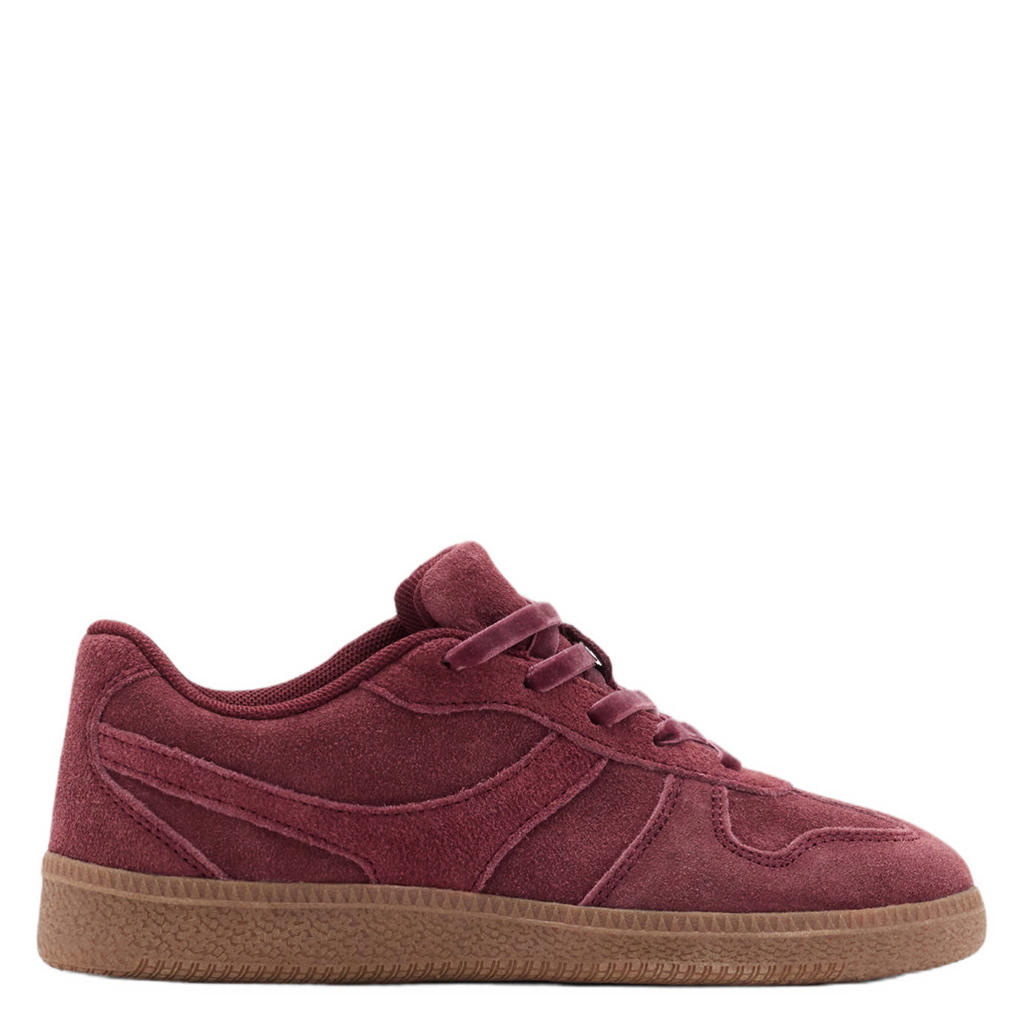 Mango Kids suède sneakers - bordeaux