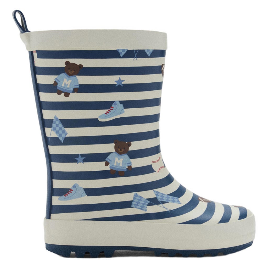 Blauw en witte jongens Mango Kids laarzen - van rubber
