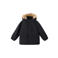Mango Kids winterparka met imitatiebontkraag - zwart
