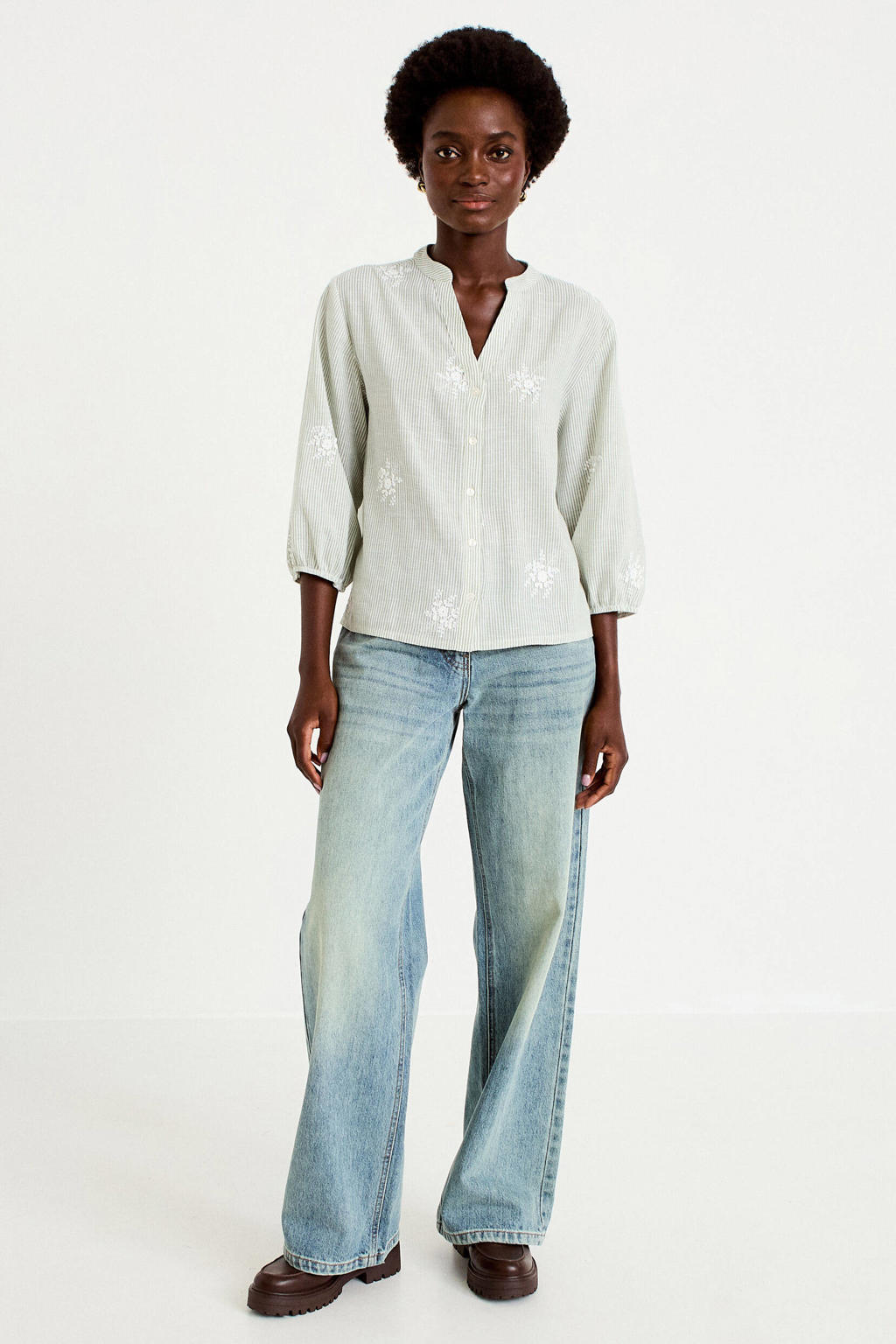 Cache Cache gestreepte blouse - groen