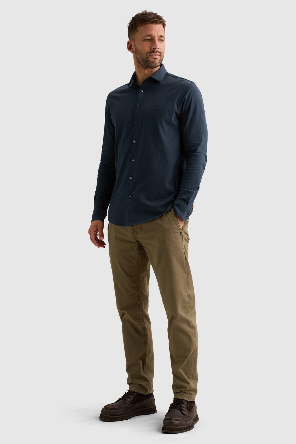 PME Legend regular fit overhemd - donkerblauw
