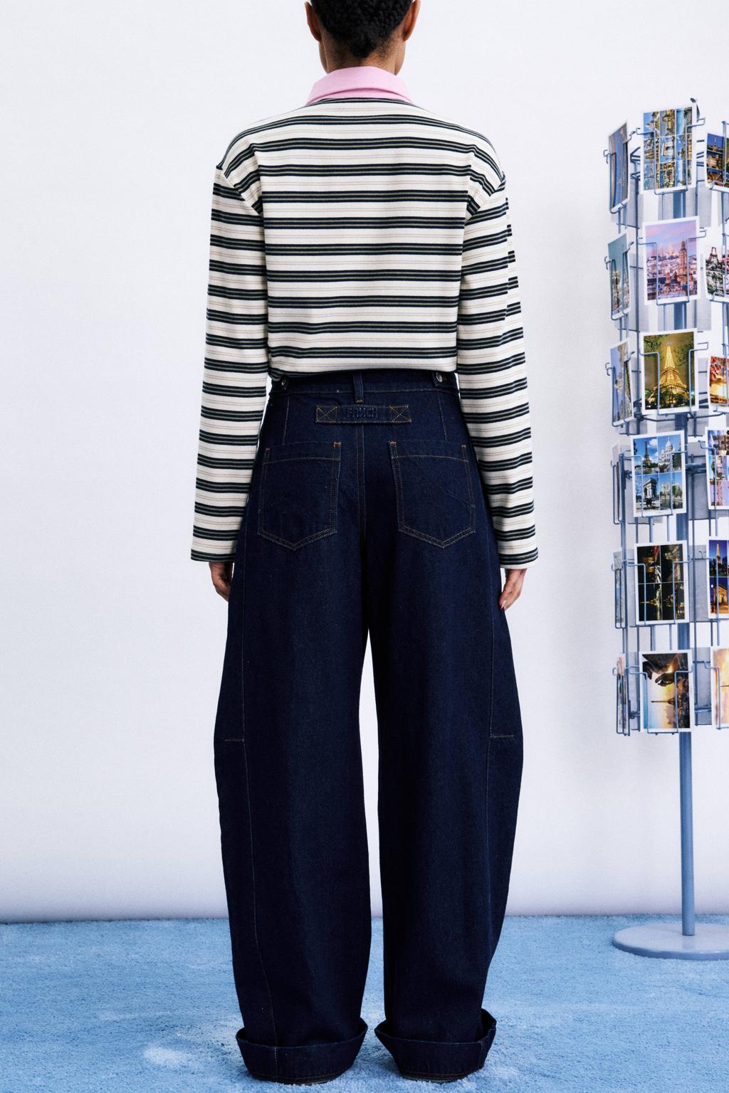 FRNCH barrel jeans - dark blue denim