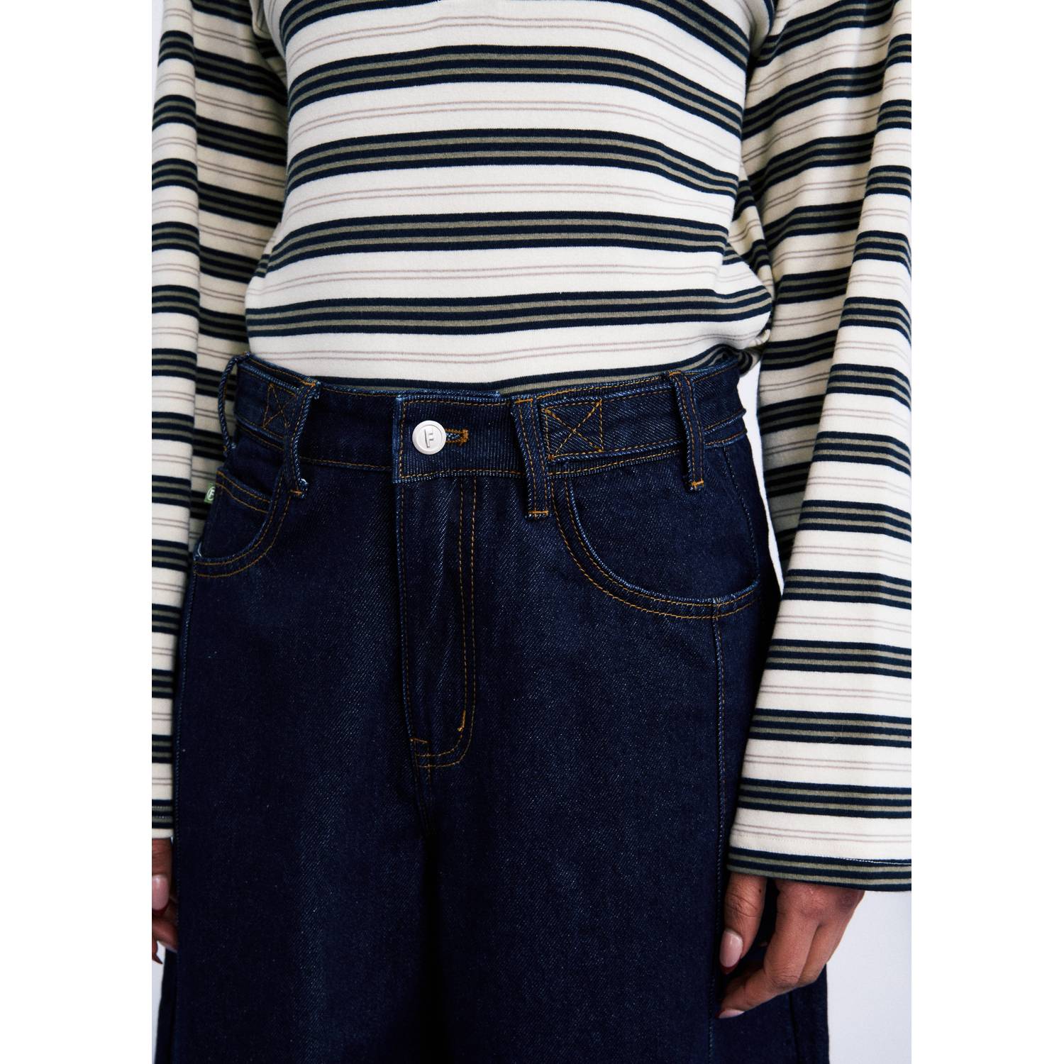 FRNCH barrel jeans dark blue denim