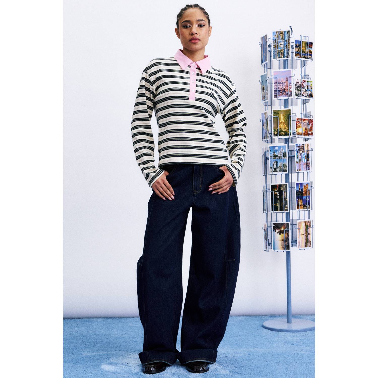 FRNCH barrel jeans dark blue denim